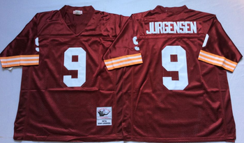 Washington Redskins Red #9 JURGENSEN RETRO Mitchell & Ness Football Jersey Retro men women youth size S-6XL
