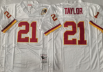 Washington Redskins White #21 TAYLOR Mitchell & Ness Football Jersey Retro men women youth size S-6XL