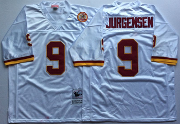 Washington Redskins White #9 JURGENSEN Mitchell & Ness Football Jersey Retro men women youth size S-6XL