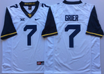 West Virginia Mountaineers White 7 GRIER Football Jersey MEN WOMEN YOUTH S-6XL SIZE