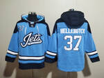 Winnipeg Jets #37 HELLEBUYCK stitched hoodie jersey