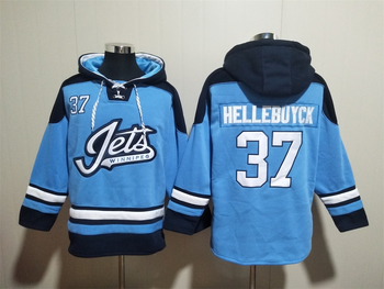 Winnipeg Jets #37 HELLEBUYCK stitched hoodie jersey MEN WOMEN YOUTH S-6XL SIZE