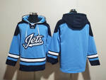 Winnipeg Jets blank version stitched hoodie jersey