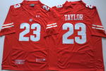 Wisconsin Badgers Red 23 TAYLOR Football Jersey MEN WOMEN YOUTH S-6XL SIZE