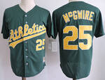 akland Athletics #25 Mark McGwire GREEN Road Flex Base Authentic Collection MLB Jersey