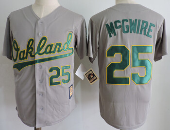 akland Athletics #25 Mark McGwire Grey Road Flex Base Authentic Collection MLB Jersey MEN WOMEN YOUTH S-6XL SIZE
