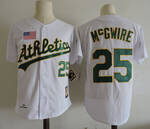 akland Athletics #25 Mark McGwire white Road Flex Base Authentic Collection MLB Jersey MEN WOMEN YOUTH S-6XL SIZE