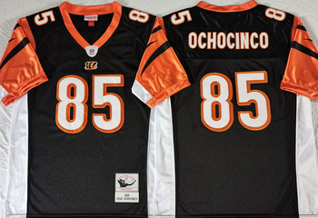cincinatti bengals Black #85 OCHOCINCO Mitchell & Ness Football Jersey Retro men women youth size S-6XL