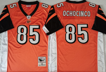 cincinatti bengals Orange #85 OCHOCINCO Mitchell & Ness Football Jersey Retro men women youth size S-6XL
