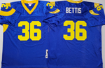 san louis rams Blue #36 BETTIS Mitchell & Ness Football Jersey Retro men women youth size S-6XL