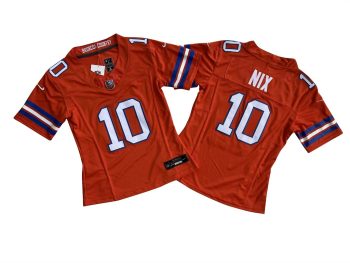 Denver Broncos Bo Nix Orange MEN WOMEN YOUTH S-6XL SIZE