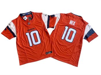 Denver Broncos Bo Nix Orange yythk MEN WOMEN YOUTH S-6XL SIZE