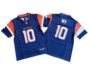 Denver Broncos Bo Nix Navy MEN WOMEN YOUTH S-6XL SIZE