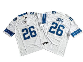 Detroit Lions Jahmyr Gibbs White MEN WOMEN YOUTH S-6XL SIZE
