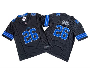 Detroit Lions Jahmyr Gibbs Black MEN WOMEN YOUTH S-6XL SIZE