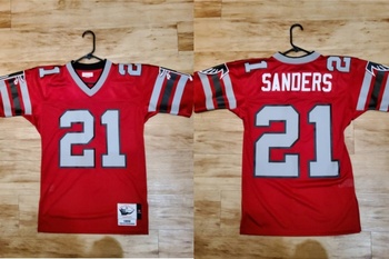 Deion Sanders Atlanta Falcons 1989 Mitchell and Ness Authentic Throwback Jersey