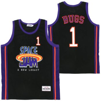 #1 BUGS SPACE JAM NEW LEGACY BLACK BASKETBALL JERSEY MEN WOMEN YOUTH S-6XL SIZE