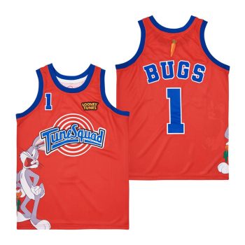 #1 LOONEY TUNES BUGS BUNNY BASKETBALL JERSEY RED MEN WOMEN YOUTH S-6XL SIZE