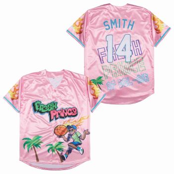 14# THE FRESH PRINCE OF BELAIR BASEBALL JERSEY pink men women youth size S-6XL