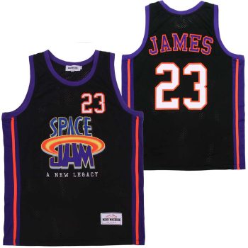 #23 LEBRON JAMES SPACE JAM NEW LEGACY BLACK BASKETBALL JERSEY MEN WOMEN YOUTH S-6XL SIZE