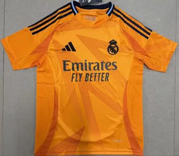 24-25 Real Madrid away S-4XL orange Custom name and number