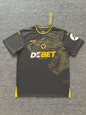 24-25 Wolves away black Custom name and number