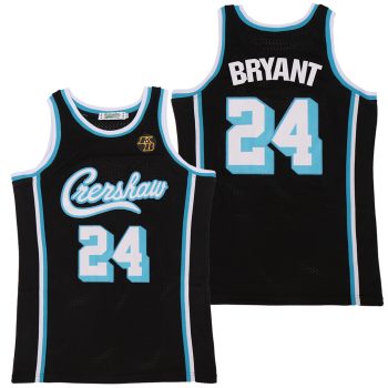 24# KOBE BRYANT LA CRENSHAW BASKETBALL JERSEY KB black MEN WOMEN YOUTH S-6XL SIZE