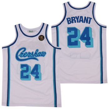 24# KOBE BRYANT LA CRENSHAW BASKETBALL JERSEY KB white MEN WOMEN YOUTH S-6XL SIZE