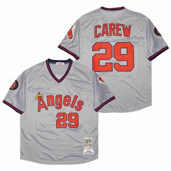 #29 Rod Carew Jersey Old Classic Style Gray jersey men women youth size S-6XL