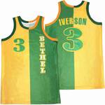 3# IVERSON COLOR-SPLIT STYLE 1A BASKETBALL JERSEY MEN WOMEN YOUTH S-6XL SIZE