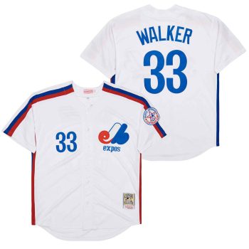 #33 walker Montreal Expos Jersey white men women youth size S-6XL