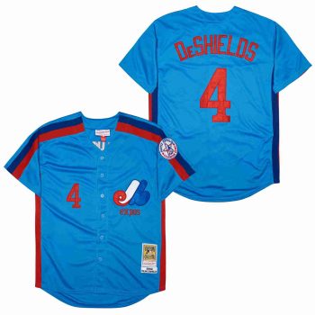 #4 DeSHIELDS Montreal Expos baseball Jersey retro men women youth size S-6XL