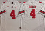 Ohio State Buckeyes white 4 SMITH Football Jersey MEN WOMEN YOUTH S-6XL SIZE