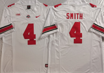 Ohio State Buckeyes white 4 SMITH Football Jersey MEN WOMEN YOUTH S-6XL SIZE