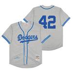 #42 Jackie Robinson Los Angeles  Dodgers baseball jersey Mitchell & Ness grey men women youth size S-6XL