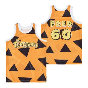 #60 FRED FLINTSTONEBASKETBALL JERSEY MEN WOMEN YOUTH S-6XL SIZE