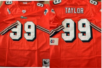 Vintage Michelle Jason Taylor Orange Miami Dolphins 2004 Legacy Player Jersey football jersey