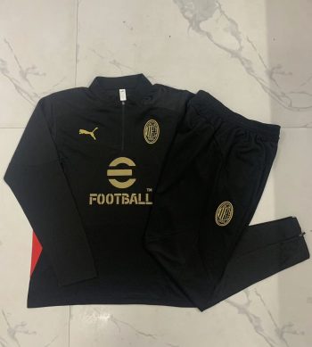 2024-25 AC Milan Black (Player version)-AC Milan Soccer training uniform  youth size S-3XL