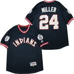 Andrew Miller Cleveland Indians Jersey Majestic black men women youth size S-6XL