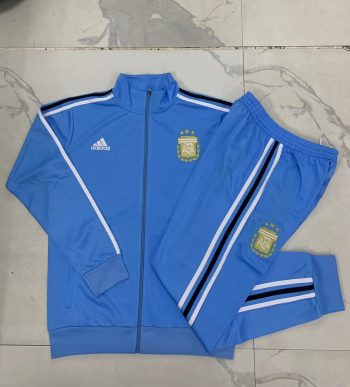 2024-25 Argentina Light Blue (gold) -Argentina Soccer training uniform  youth size S-3XL