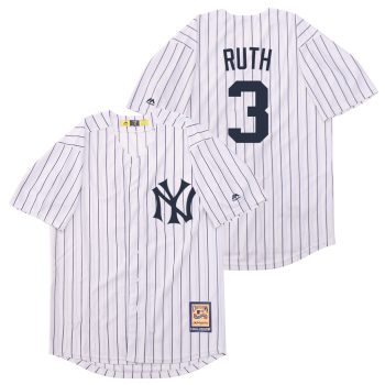 Babe Ruth New York Yankees Jersey Mitchell & Ness whtie men women youth size S-6XL