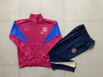 2024-25 Barcelona Red -Barcelona Soccer training uniform  youth size S-3XL