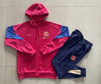 2024-25 Barcelona red with hat -Barcelona Soccer training uniform  youth size S-3XL