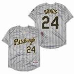 Barry Bonds Pittsburgh Pirates Jersey Mitchell & Ness grey men women youth size S-6XL