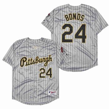 Barry Bonds Pittsburgh Pirates Jersey Mitchell & Ness grey men women youth size S-6XL