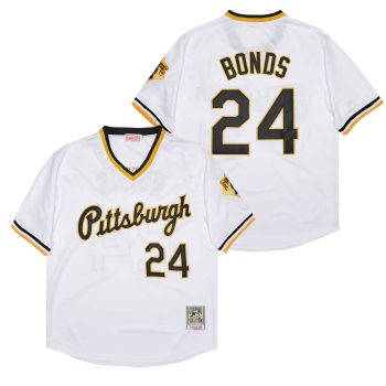 Barry Bonds Pittsburgh Pirates Jersey Mitchell & Ness white men women youth size S-6XL