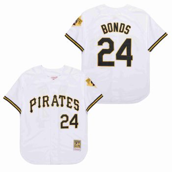 Barry Bonds Pittsburgh Pirates Jersey Mitchell & Ness white retro men women youth size S-6XL
