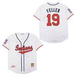Bob Feller Cleveland Indians Jersey Majestic white 1948 men women youth size S-6XL