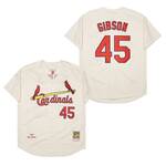 Bob Gibson St. Louis Cardinals Jersey 1967 Mitchell & Ness cream men women youth size S-6XL