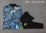 2024-25 Brazil Grey Blue inkjet -Brazil Soccer training uniform  youth size S-3XL
